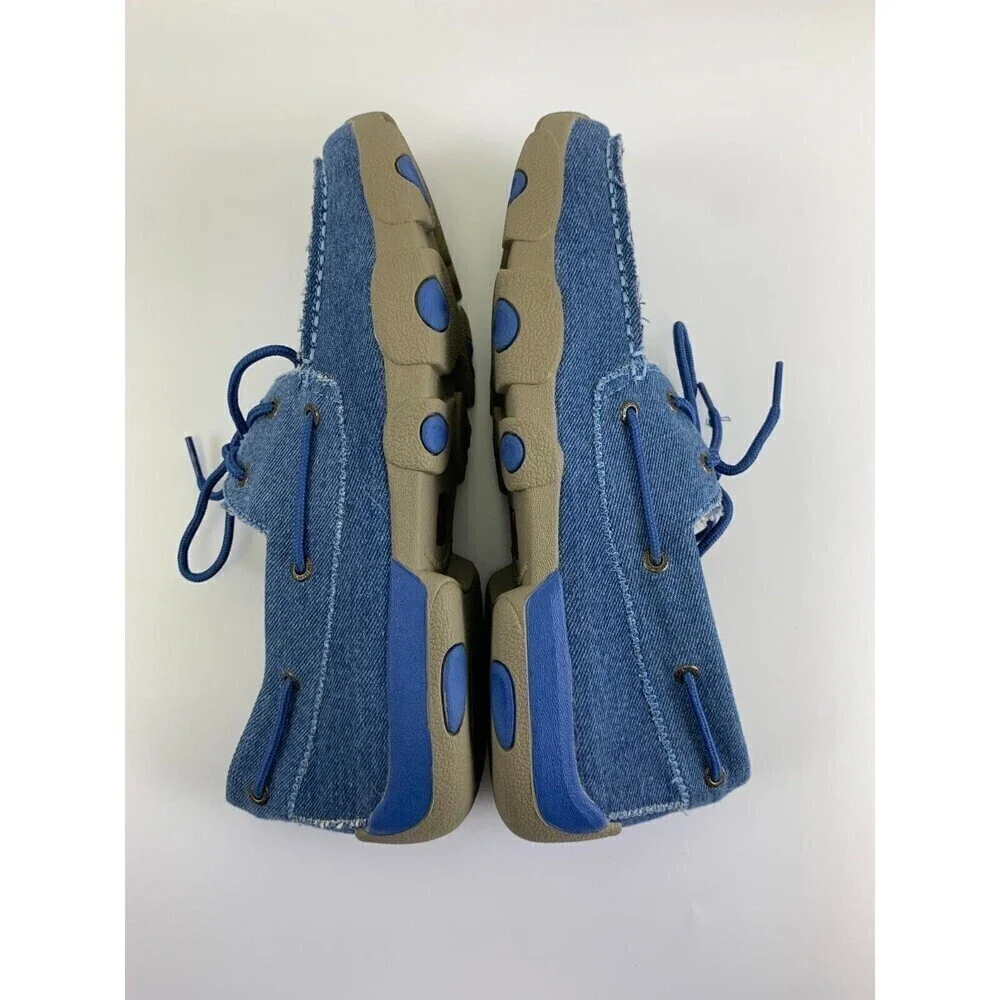 BOGO Twisted X Boat Shoe Driving Moc Denim Canvas Blue Laces MDM0052 Men 11.5